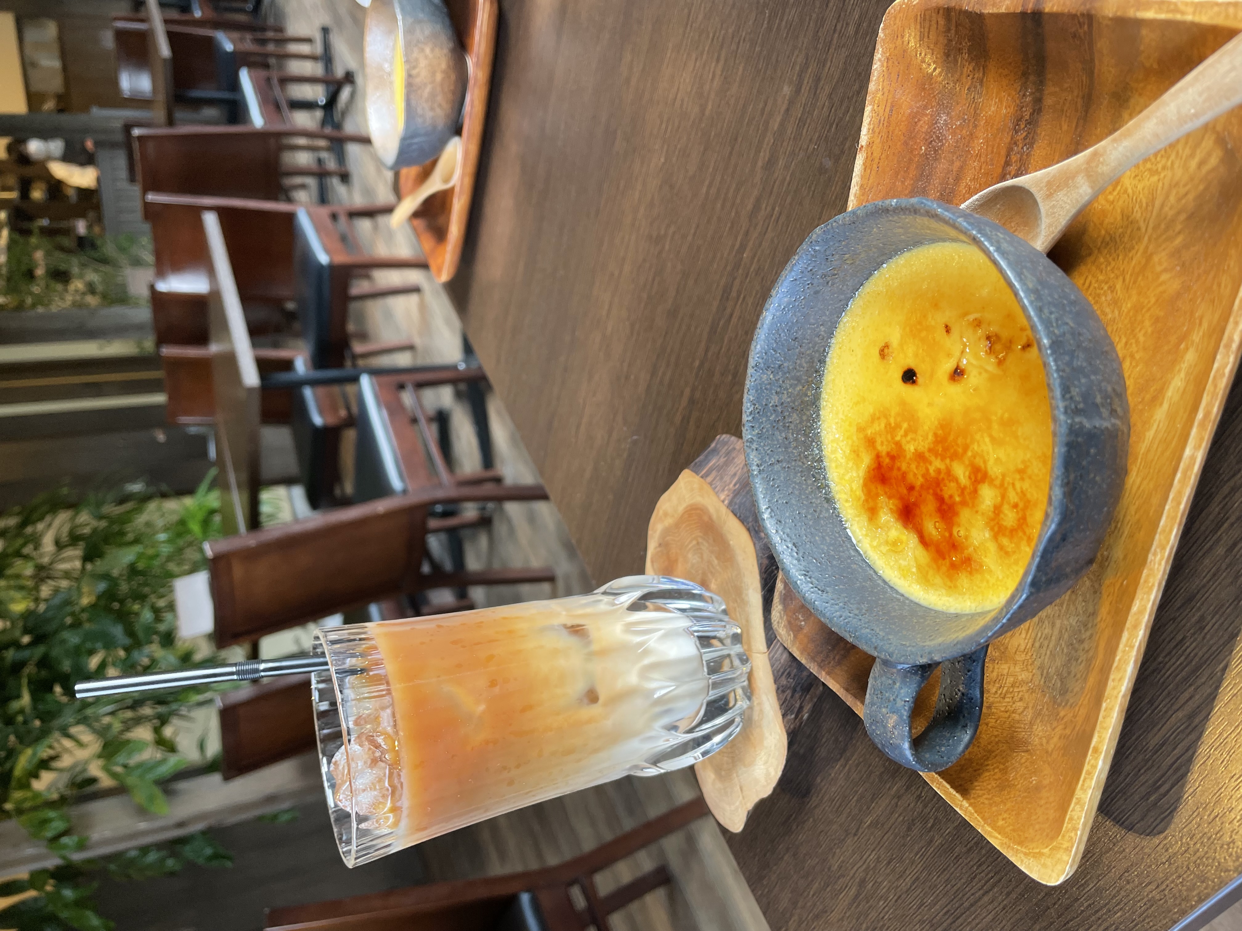カフェのプリン