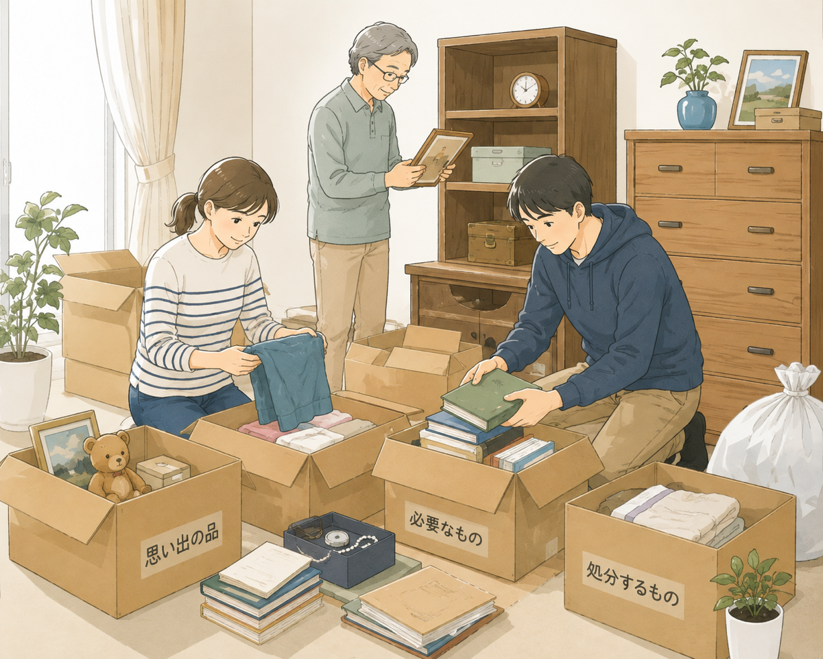 イメージ：あおやぎでは遺品整理の相談も承っております